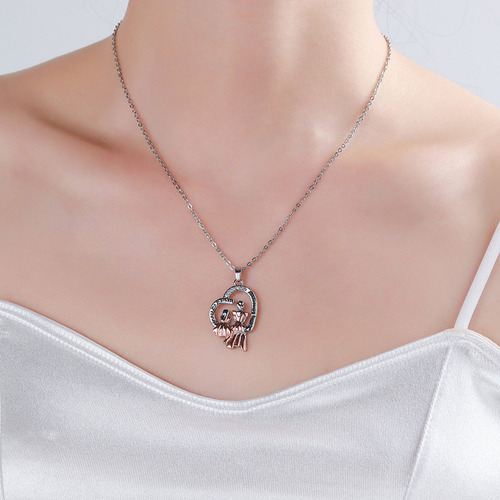 Db Collar Elegante Con Colgante De Corazón De Amor Para