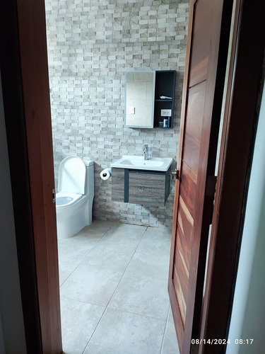 Villa En Playa Nueva Romana Amueblada De 3 Habitaciones Patio Con Matas De Cocos