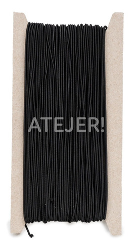 Imagen 2 de 8 de Elástico Redondo Bentley Art 84 De 2mm X 50 Metros Negro