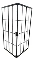 Comprar Mampara Gorena Box Ducha York Fon 80cm Cabina Recta S\u002Fbase Armazón Negro Panel Transparente Fon