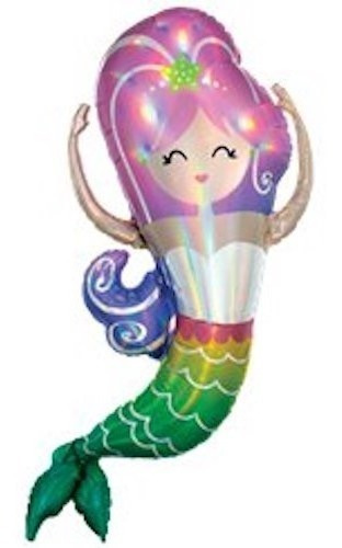 Sirena Holografico Globo Met Jumbo Fiesta Verano Alberca Sol