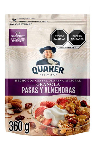 Granola Quaker Pasas Y Almendras 360g