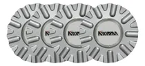 Comprar Jogo 4 Calota Centro Miolo Roda Kr1560 Prata Emblema Kromma
