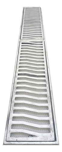 Relim Ralo Linear em Alumínio 15x100cm com Tela Anti Insetos Escovado