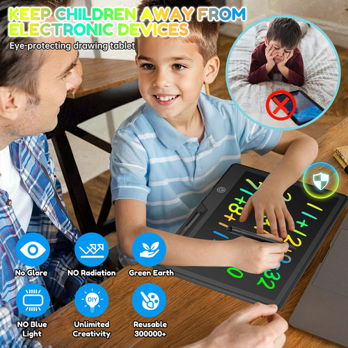 Tableta De Escritura Lcd Poperfun Recargable De 13 Pulgadas,