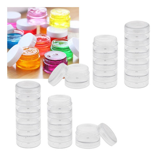 4x Caja De Cristal For Joyería Pequeña Pastilla Tapón De