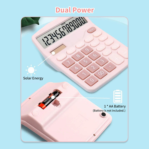 Wa Uma Calculadora De Mesa Com Display Lcd De 12 Dígitos,