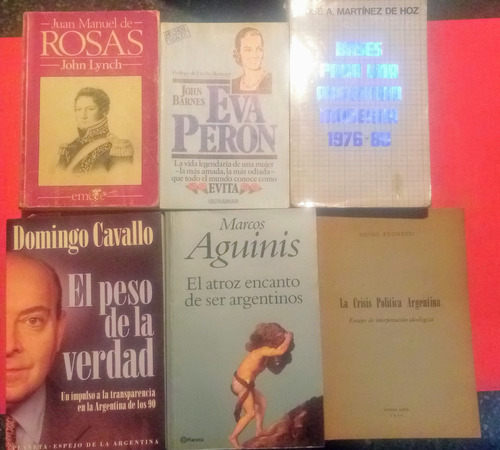 Lote De 12 Libros Politica Economia Rosas, Peron, Cavallo...