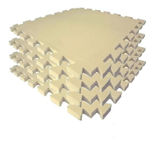 Kit 20 Tapetes Tatames Eva 50x50x1cm Creme