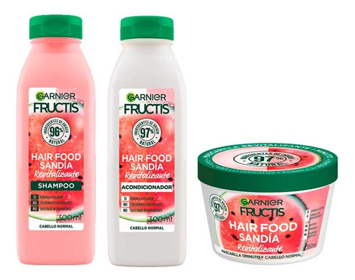 Rutina Completa Revitalizante Fructis Hair Food Sandia