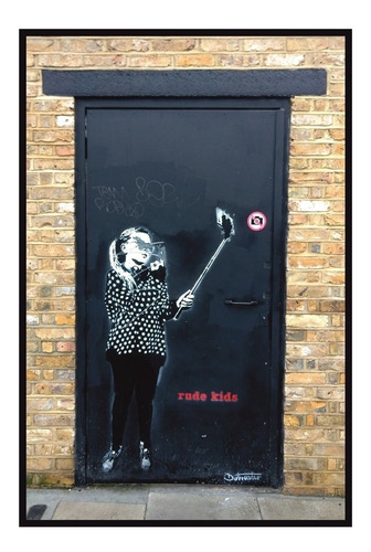 Quadro Decorativo Sala Foto, Grafite Selfie, Londres