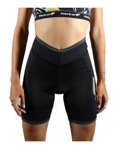 Bermuda Ciclismo Flets Basic Compression Feminina Preto