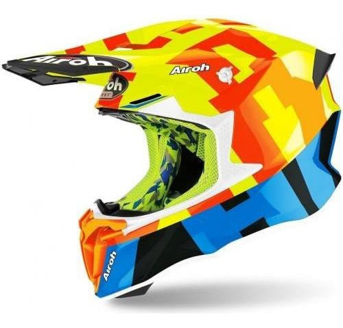 Casco Para Moto Airoh Twist 2.0 Frame Amarillo/naranja