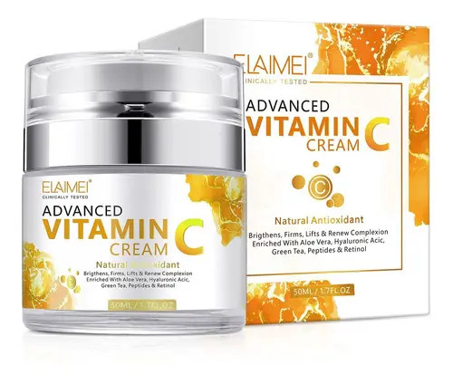 Creme facial com vitamina C, creme hidratante antienvelhecimento