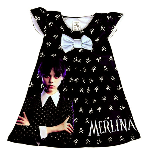 Vestido Merlina Addams Netflix 4, 6 Y 8 Años