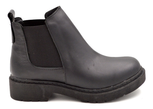 Bota Botita Mujer Borcego Elastico  Cuero Vacuno 286ne