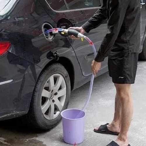 Bomba Portátil Con Manguera De Sifón De Gasolina Manual Extr