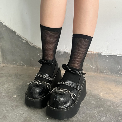 2 Pares De Calcetines Finos A Media Pantorrilla De Algodón T