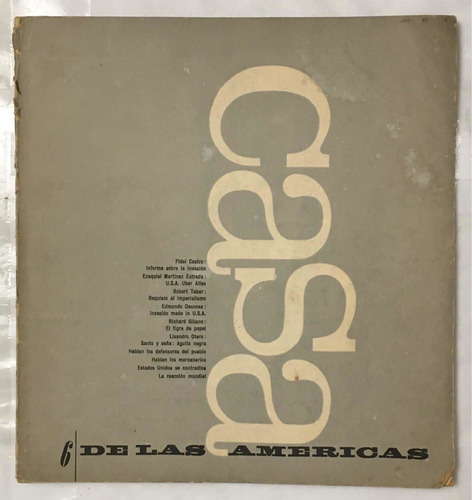 Casa De Las Americas N°6 1961 E Martinez Estrada