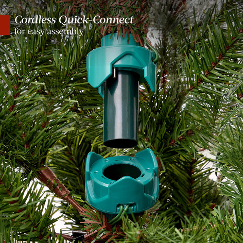 Árbol De Navidad Artificial Esmerilado Preiluminado 6 Ft