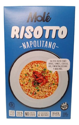 Risotto Napolitano Mole - 100% Vegetal - Kosher - Pack X4 U.