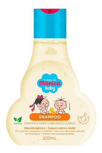  Shampoo Turma Da Mônica Baby Cabelos Claros 200ml