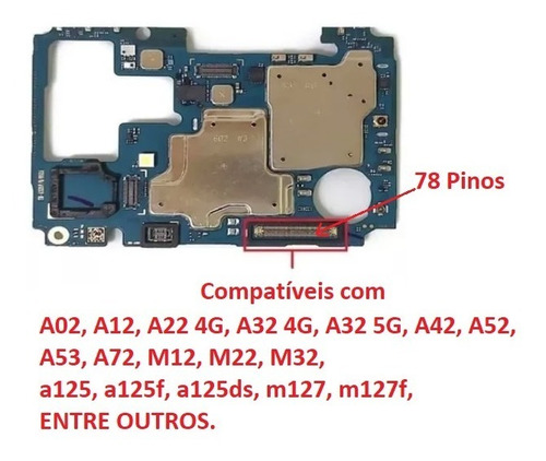 Conector Fpc Placa Mae A12 / A32 / A52 / A72 / A42