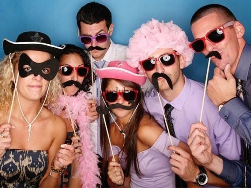 50pcs Bricolaje Máscara Foto Stand Prop Fotografía Decoració