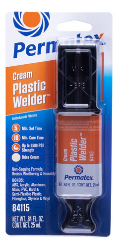 Permatex Plastic Welder Solda Cola Plástico Transparente 25g
