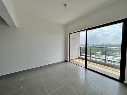 Apartamento De 1 Hab En Alquiler En Gazcue Con Línea Blanca Y Vista Al Mar