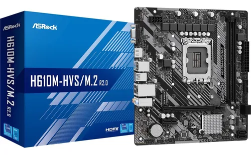 comprar Placa Mae H610m-hvs\u002Fm.2 R2.0 Lga1700 2xddr4 3200 Dimm 64gb