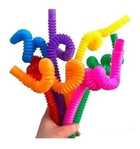 12 Pop It Tube - Pop It Tubo Norm 12 Piezas Colores Surtidos