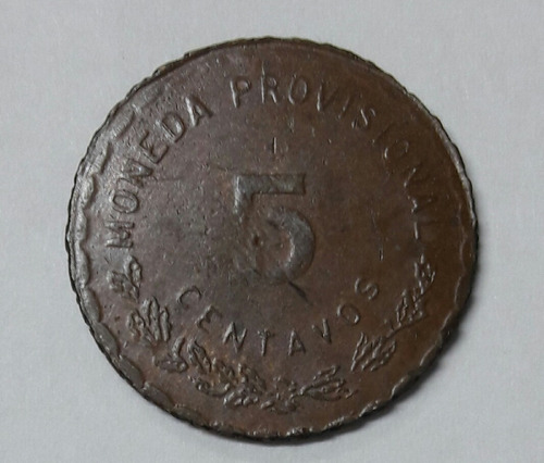 Moneda Colección, Revolución Mexicana.5cent. Oaxaca.1915. (Usado)