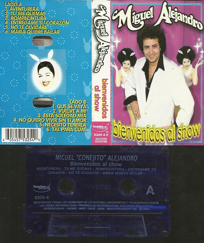 Miguel Conejito Alejandro Album Bienvenidos Al Show Cassette