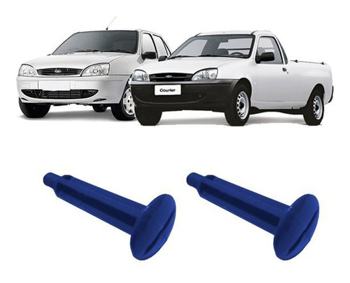 Kit Parafuso Da Soleira Ford Fiesta Courier 1996/2013 Azul