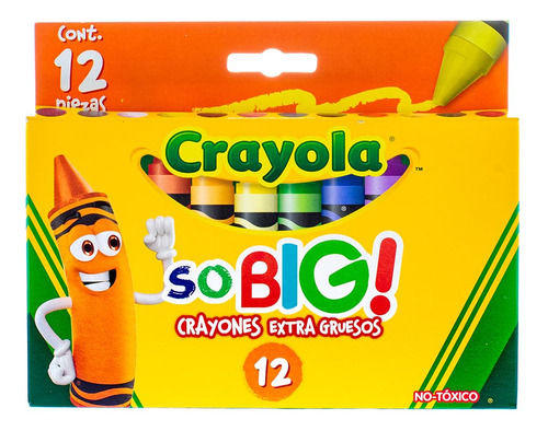 Crayola Crayon Extra Jumbo So Big, Paquete De 12