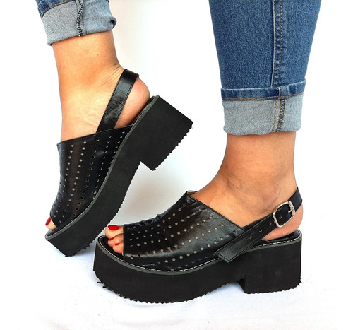 Sam123 Sandalias Plataforma Goma Talles Grandes Marlen Gomon