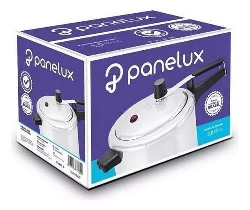Panela Pressão Alumínio Polida 3 Litros - Panelux Cor Cinza