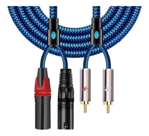 Cable Ofc Audio Hifi Dj 2xrca 2-xlr(hembra) Subwoofer (1m)