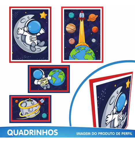 Kit Festa Pronta Decoração Astronauta Espaço - 40 Unid