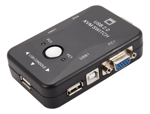 Conmutador Usb Kvm, 2 Puertos, Vga Y Svga, Caja De Conmutaci
