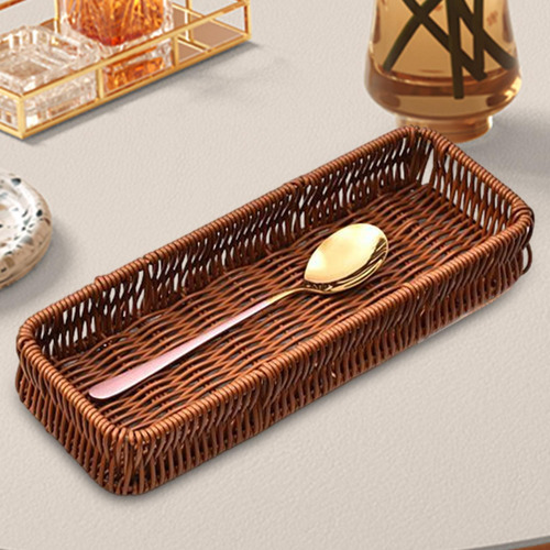 Cesta Tejida Para Servir, Porta Frutas, Bandeja De Comida L