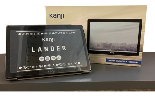 Tablet con funda Kanji Lander KJ-AC02 10.1" con red móvil 32GB negra y 2GB de memoria RAM