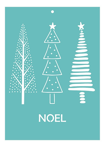 Imagen 3 de 3 de Stencil Navidad Laura Craft Set Ciervos Noel