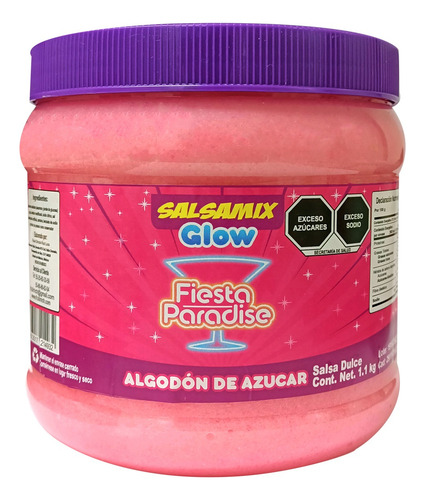Salsa Mix Neon Y Glow Escarcha 1.1kg Caja12pz Sabor A Elegir