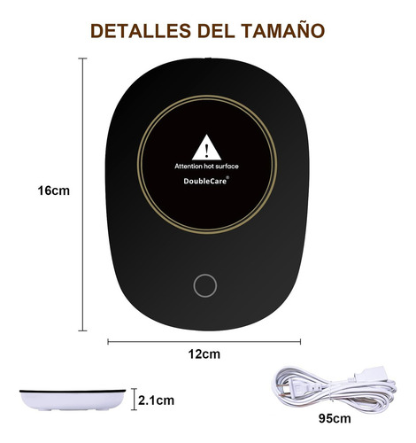 Calentador De Tazas Eléctrico Para Café Y Té, Acero Inox.