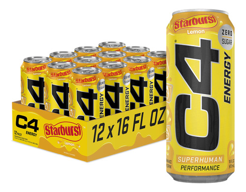 Cellucor C4 Starburst - Bebida Energtica De Limn Carbonatada