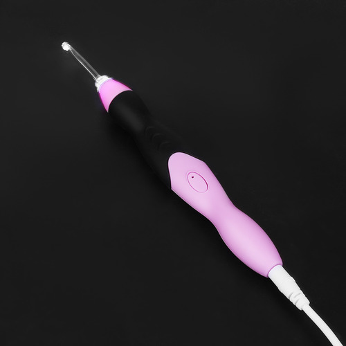 Juego De Ganchillos De Ganchillo Con Led, 9 En 1, Recargable