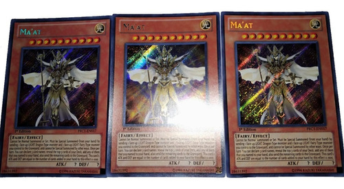 Yugioh 3x  Ma'at  - Secret Rare En