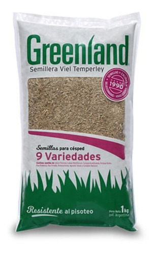 Semillas De Cesped 4 Estaciones 9 Variedades 1kg - Greenland